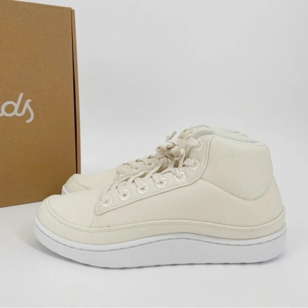 Allbirds Womens Canvas Pacer Mid Natural White Blizzard NWT Sneakers Shoes - Picture 2 of 9